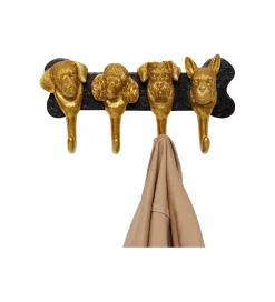 Wieszak RACK DOG FAMILY 31 cm złoty