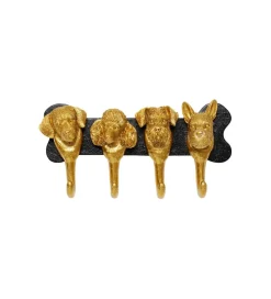 Wieszak RACK DOG FAMILY 31 cm złoty
