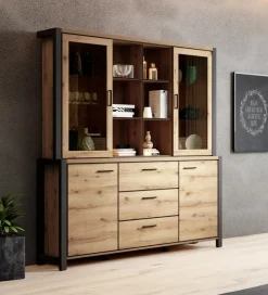 Witryna AKTIV 180 cm w optyce dąb Taurus