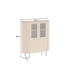 Witryna ATELIER 140 cm kolor naturalnego dębu