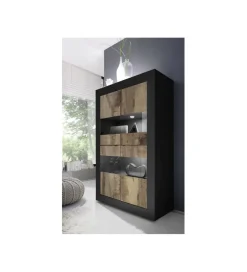 Witryna BASIC 102 Cm czarna Z Dodatkiem Koloru Klon Pero