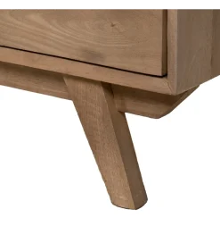 Witryna BURNIE 107 cm ze szklanymi drzwiami z drewno mango