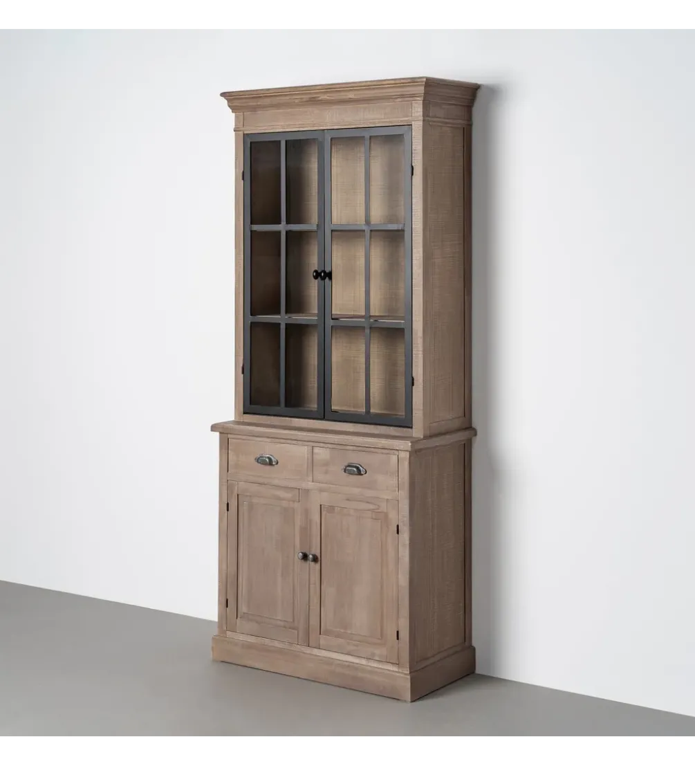 Witryna COTTAGE 135 cm drewno sosny