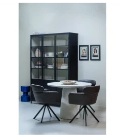 Witryna EXHIBIT 200 cm XL czarny