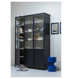 Witryna EXHIBIT 200 cm XL czarny