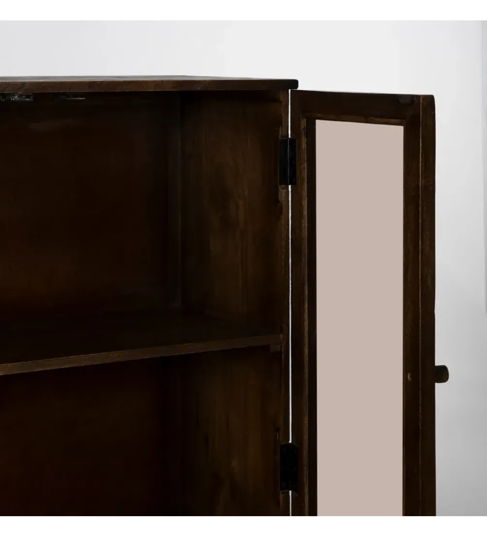 Witryna KOST 140 cm drewno mango brązowy