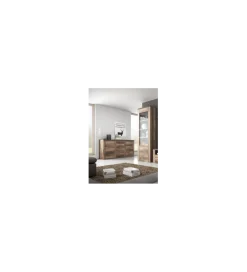 Witryna LARONA 65 Cm O Wybarwieniu Satin Nussbaum z kolorem Touchwood