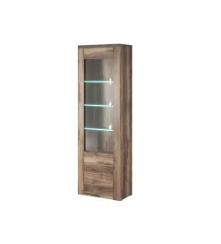 Witryna LARONA 65 Cm O Wybarwieniu Satin Nussbaum z kolorem Touchwood