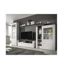 Witryna LARONA 65 cm o wybarwieniu Sonoma Trufel z kolorem Sibiu Larche