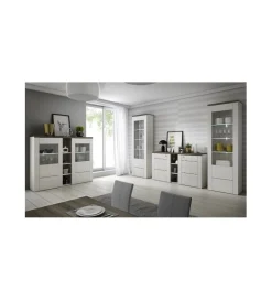 Witryna LARONA 65 cm o wybarwieniu Sonoma Trufel z kolorem Sibiu Larche