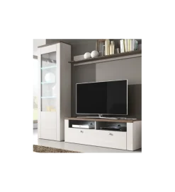 Witryna LARONA 65 cm o wybarwieniu Sonoma Trufel z kolorem Sibiu Larche