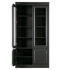 Witryna ORGANIZE 215 cm drewno sosna czarny mat