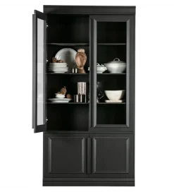 Witryna ORGANIZE 215 cm drewno sosna czarny mat