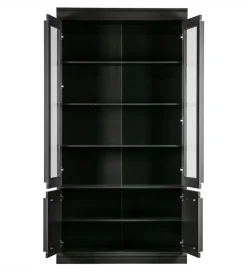 Witryna ORGANIZE 215 cm drewno sosna czarny mat
