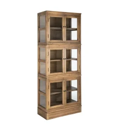 Witryna RECDANICO 201 x 80 cm naturalna