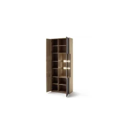 Witryna VALENCIA 79 cm antracytowo naturalna