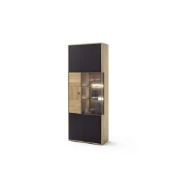 Witryna VALENCIA 79 cm antracytowo naturalna