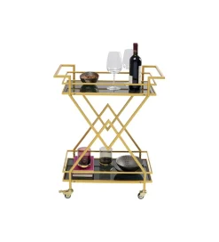 Wózek do serwowania Trolley Piramids 65 cm złoty