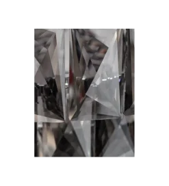Żyrandol kryształowy PERAL 50 cm szlachetny szary