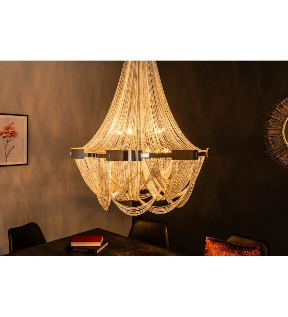 Żyrandol Royal 70 cm srebrny