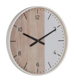 Zegar KUMINA 60 cm naturalny biały