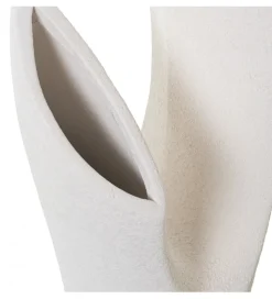 Zestaw 2 wazonów SANDY 42 cm 33 cm ceramika beżowa