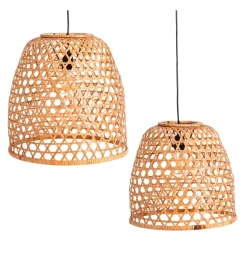 Zestaw 2 lamp wiszących WATEY 42 cm naturalne