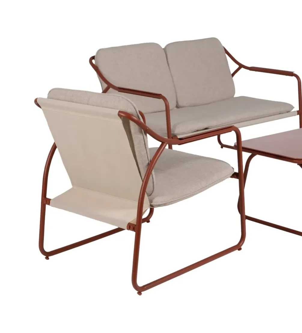 Zestaw ogrodowy OMAMA Terakota 2 fotele + sofa + stolik