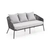 Zestaw ogrodowy ROCCA ciemnoszary - sofa + 2 x fotel + ława