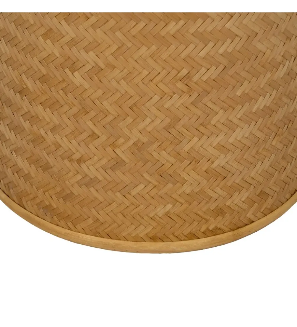 Zestaw 2 puf BROGLA z schowkiem 40 cm 35 cm ratan
