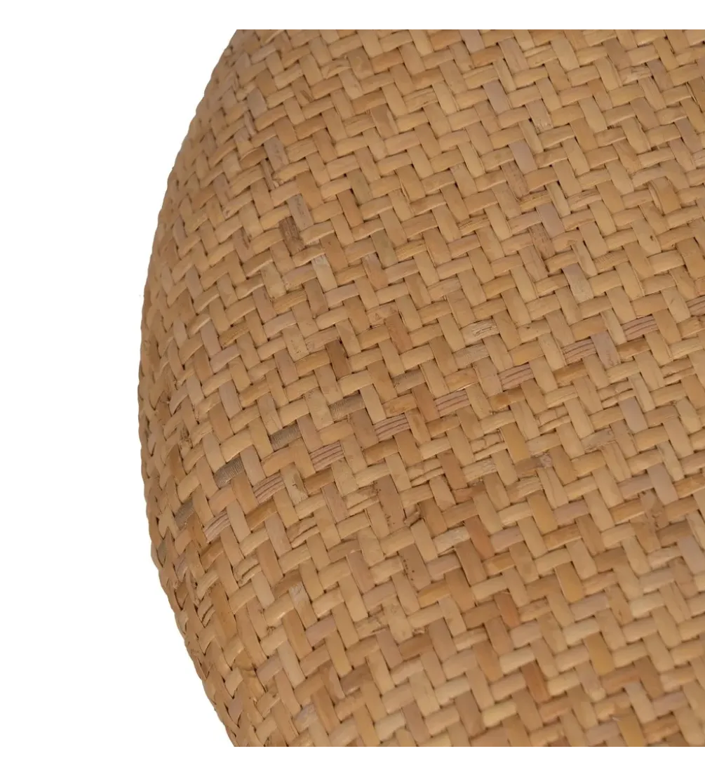 Zestaw 2 puf BROGLA z schowkiem 40 cm 35 cm ratan
