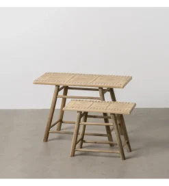 Zestaw stolików BAMBÚ 60 cm 42 cm bambus