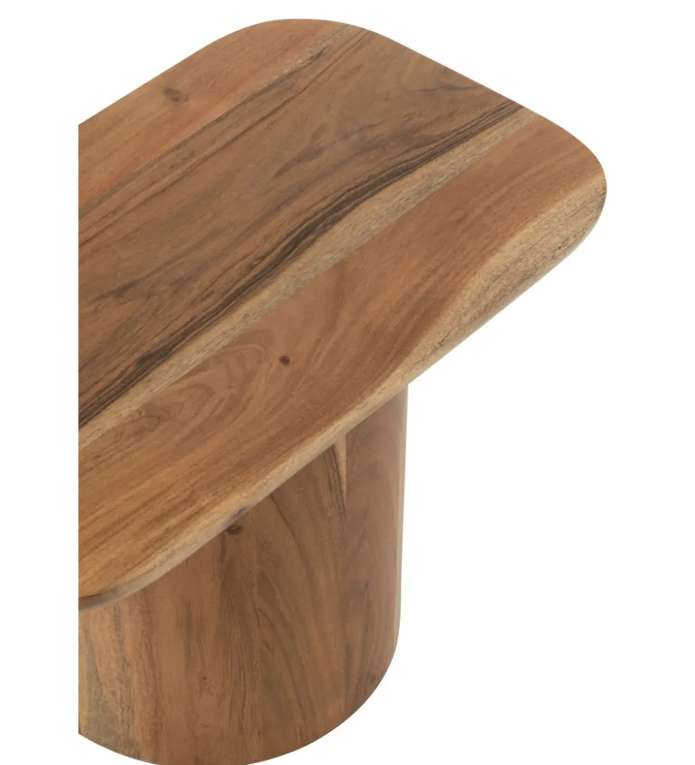 Zestaw 2 stolików kawowych ACATA 60 cm 80 cm drewno akacja