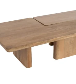 Zestaw 2 stolików kawowych ASANA 120 cm drewno mango