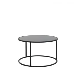 Zestaw 2 stolików kawowych DUARTE 65 cm 75 cm czarne