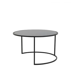 Zestaw 2 stolików kawowych DUARTE 65 cm 75 cm czarne