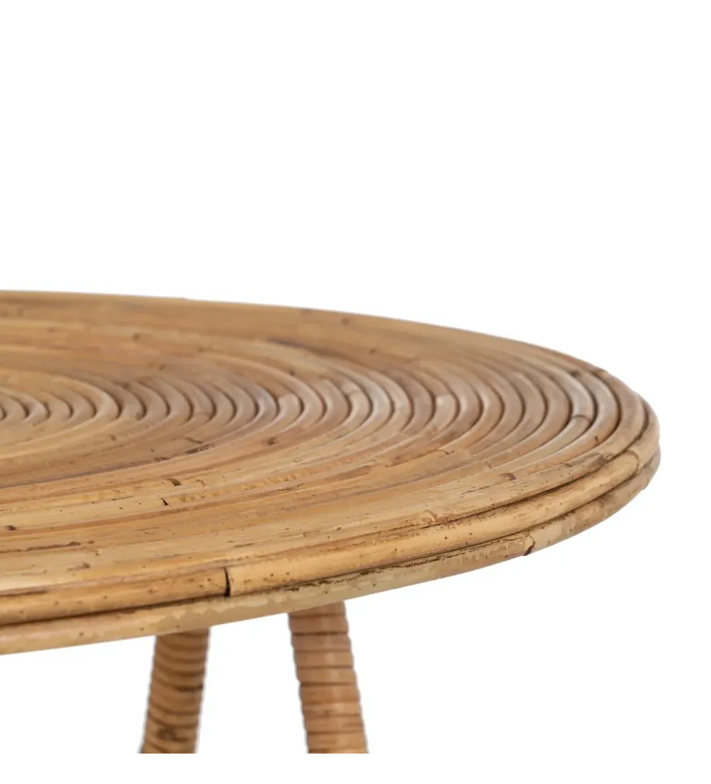Zestaw 2 stolików kawowych MEGORY 60 cm 39 cm ratan
