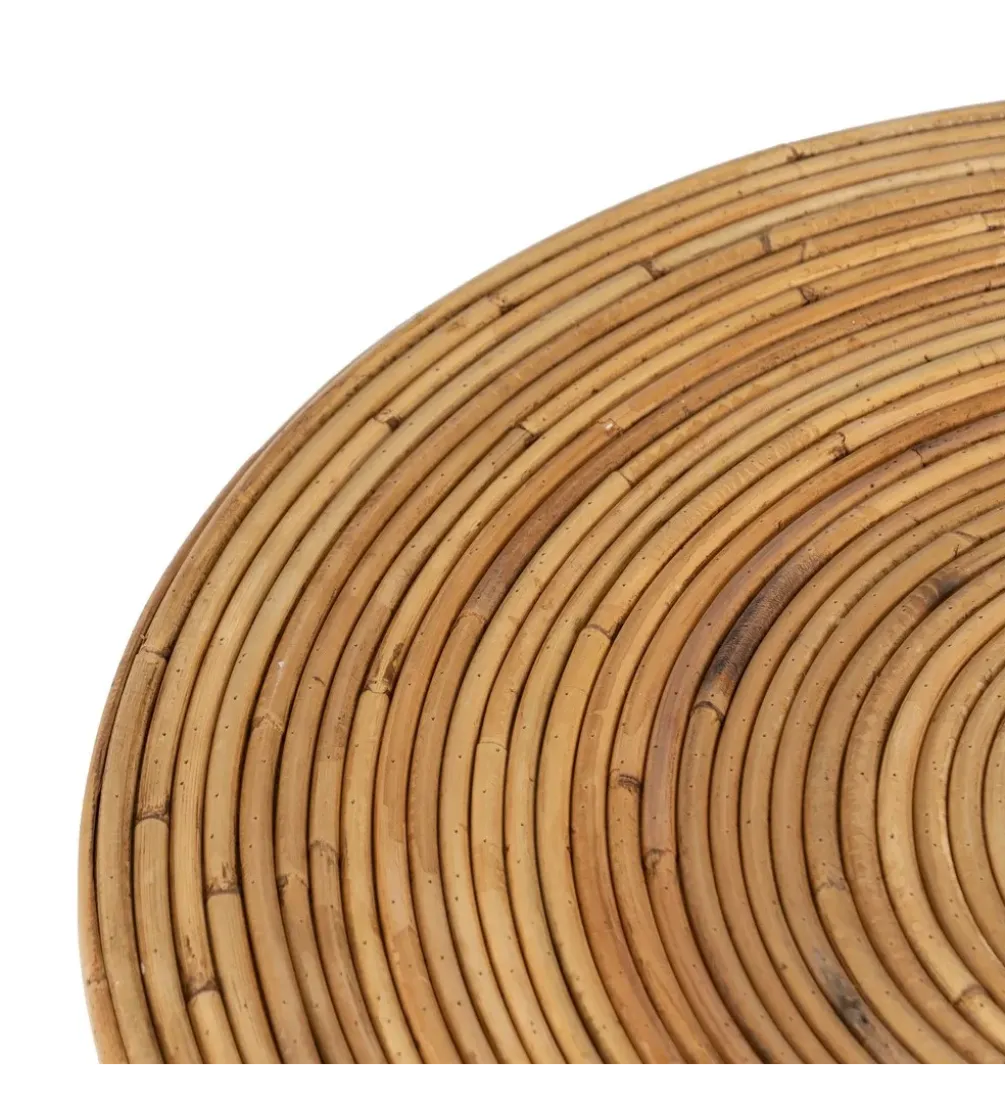 Zestaw 2 stolików kawowych MEGORY 60 cm 39 cm ratan