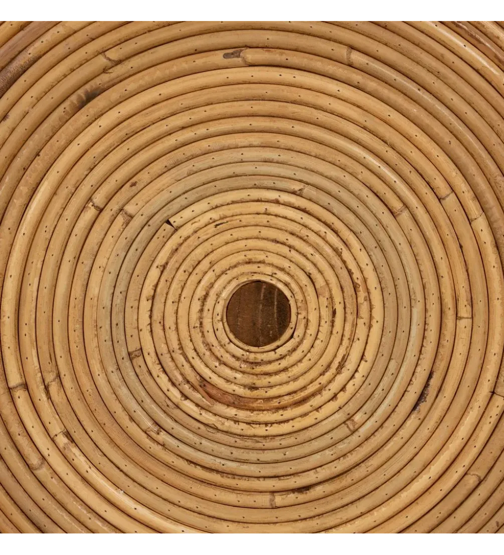 Zestaw 2 stolików kawowych MEGORY 60 cm 39 cm ratan