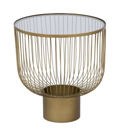 Zestaw 2 stolików kawowych RAG 50 cm 42 cm złote