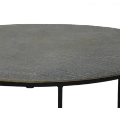 Zestaw 2 stolików kawowych RENGO 61 cm 76 cm antyczny brąz