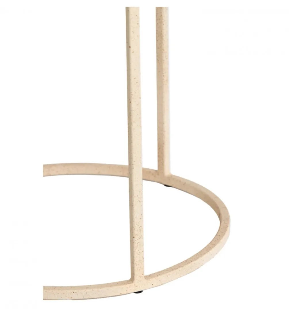 Zestaw 2 stolików kawowych SADAR 65 cm 75 cm piaskowe