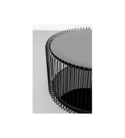 Zestaw 2 stolików kawowych WIRE 69 cm 59 cm czarne