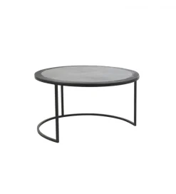 Zestaw 2 stolików TALCA 75 cm 67 cm czarny