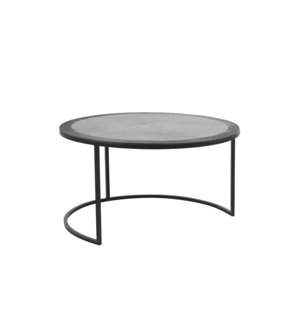 Zestaw 2 stolików TALCA 75 cm 67 cm czarny