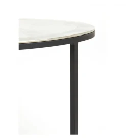 Zestaw 2 stolików TALCA 75 cm 67 cm nikiel