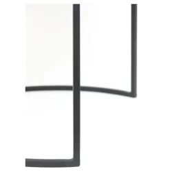 Zestaw 2 stolików TALCA 75 cm 67 cm nikiel